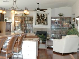 Kitchen Bar & Mahogany Floors