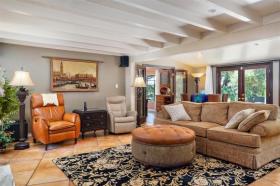 Living Room with Entry to Dining Room & Rear Patio