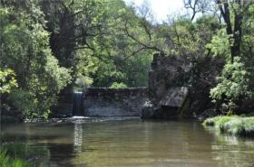 View of dam while crossing on Reed Lane