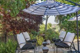 Rear Patio Seating Area with View to South