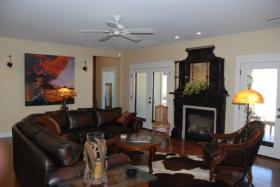 Spacious Living Room with 19th Century Fireplace